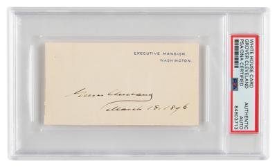 Lot #6054 Grover Cleveland Signed Executive Mansion Card