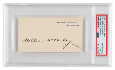 Lot #6084 William McKinley Signed Executive Mansion Card