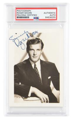 Lot #6592 Roger Moore Signed Photograph