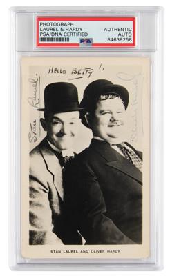 Lot #6553 Laurel and Hardy Signed Photograph