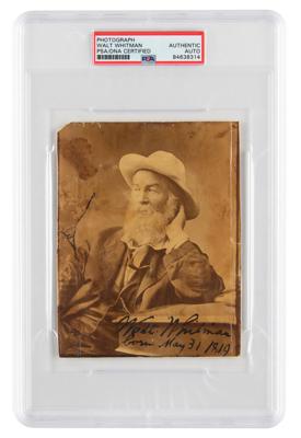 Lot #6446 Walt Whitman Signed Photograph