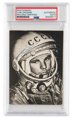 Lot #6390 Yuri Gagarin Signed Photograph