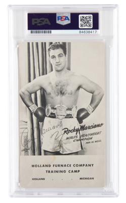 Lot #6665 Rocky Marciano Signed Promo Card - Image 2
