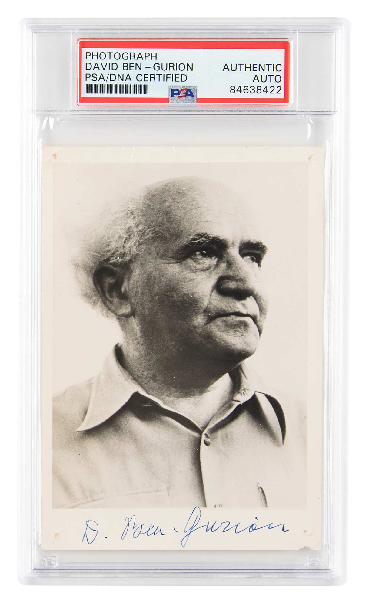 Lot #6159 David Ben-Gurion Signed Photograph