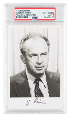 Lot #6252 Yitzhak Rabin Signed Photograph
