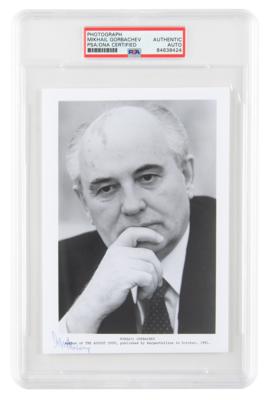 Lot #6201 Mikhail Gorbachev Signed Photograph