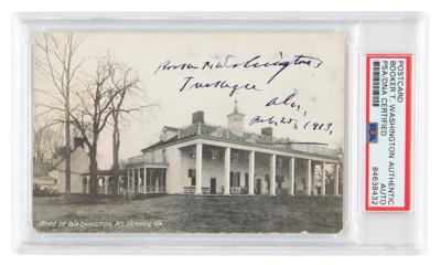 Lot #6288 Booker T. Washington Signed Postcard