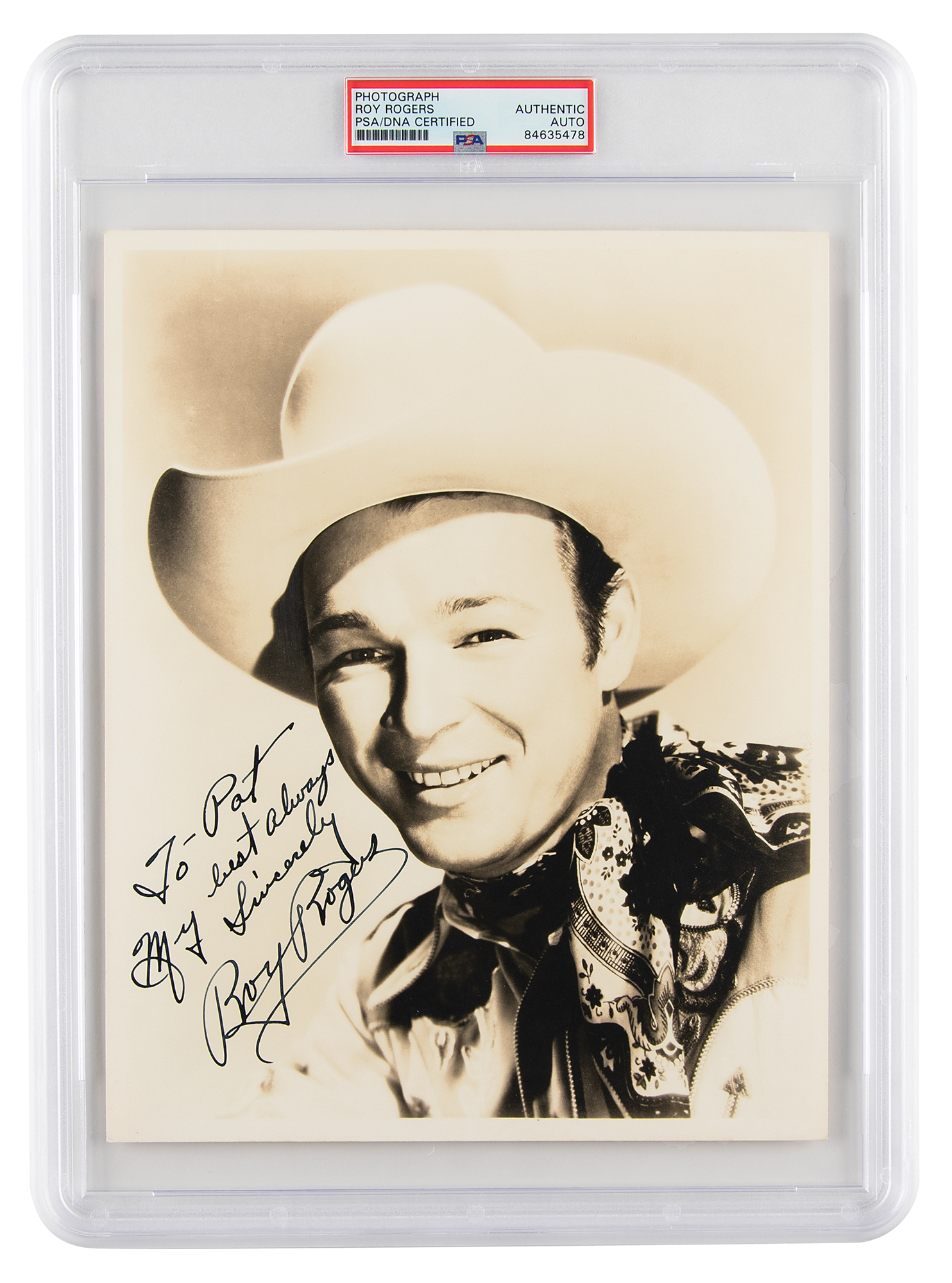 Roy Rogers Signed Photograph RR Auction