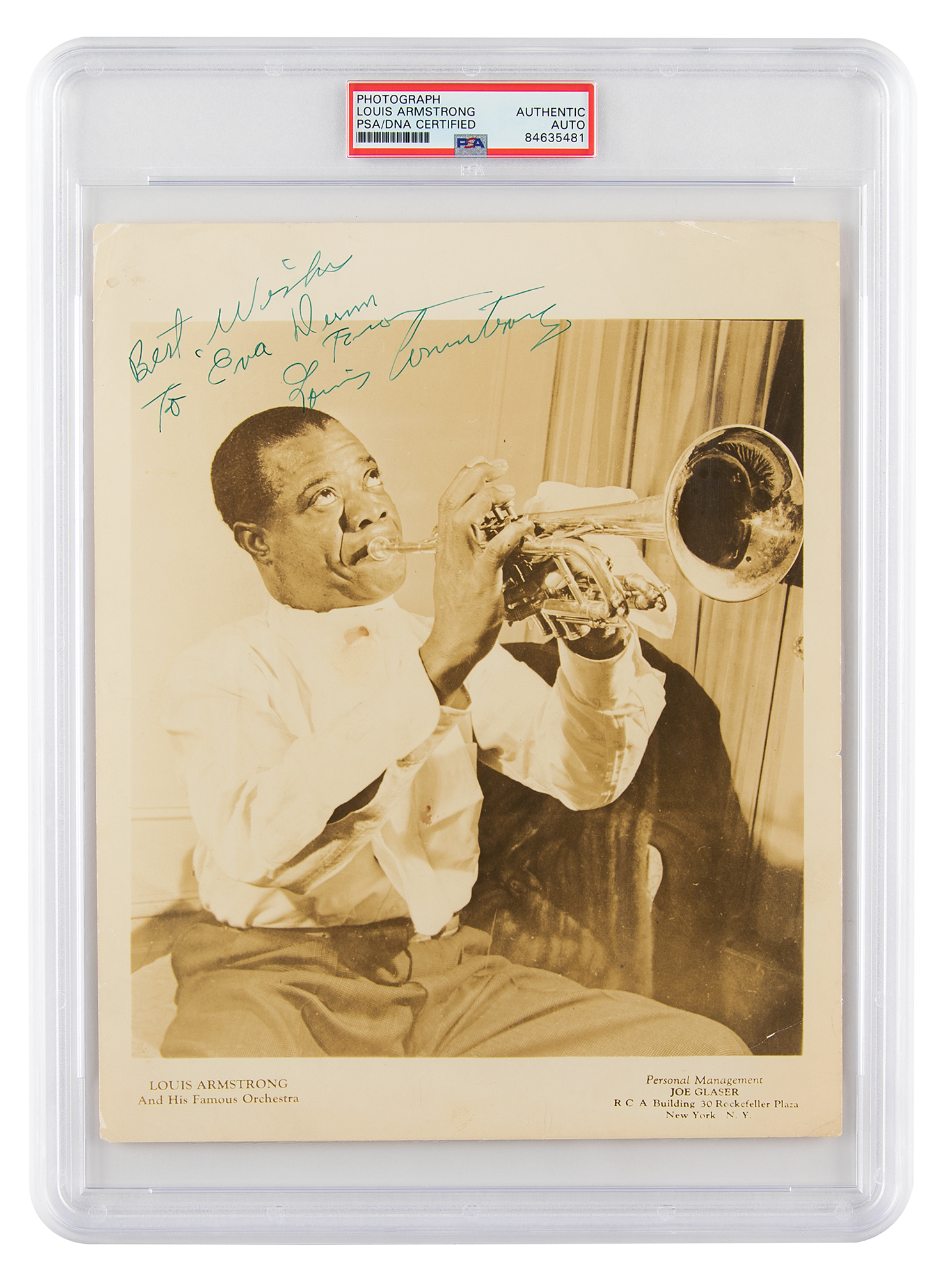 Lot #6502 Louis Armstrong Signed Photograph