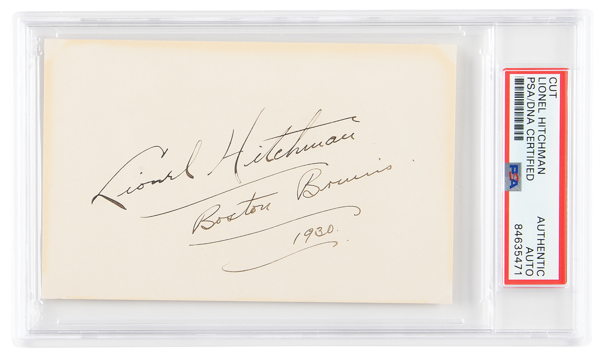 Lionel Hitchman Signature | RR Auction