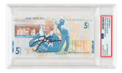 Lot #6669 Jack Nicklaus Signed Currency