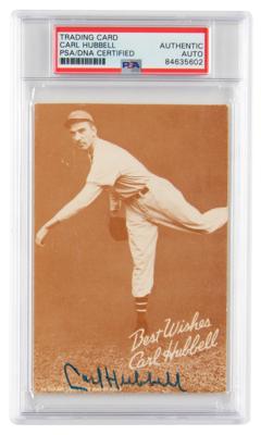 Lot #6663 Carl Hubbell Signed Photograph