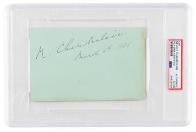 Lot #6174 Neville Chamberlain Signature
