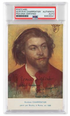 Lot #6493 Gustave Charpentier Signed Photograph