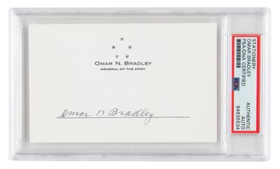 Lot #6322 Omar Bradley Signed 'Five Star' Calling Card