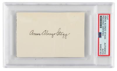 Lot #6682 Amos Alonzo Stagg Signature
