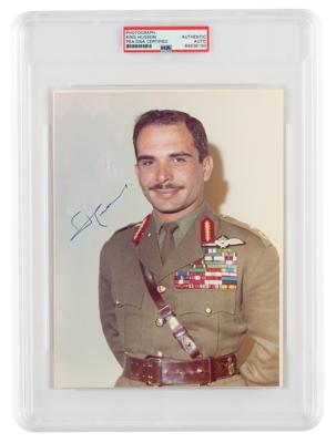 Lot #6222 King Hussein of Jordan Signed Photograph