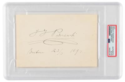 Lot #6495 Ignace J. Paderewski Signature