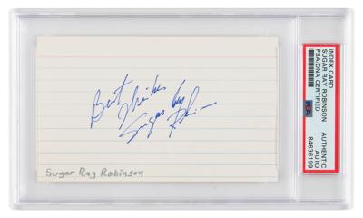 Lot #6677 Sugar Ray Robinson Signature