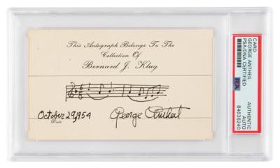 Lot #6489 George Antheil Autograph Musical Quotation Signed
