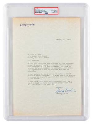Lot #6570 George Carlin Typed Letter Signed