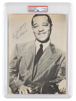 Lot #6527 Lester Young Signed Photograph
