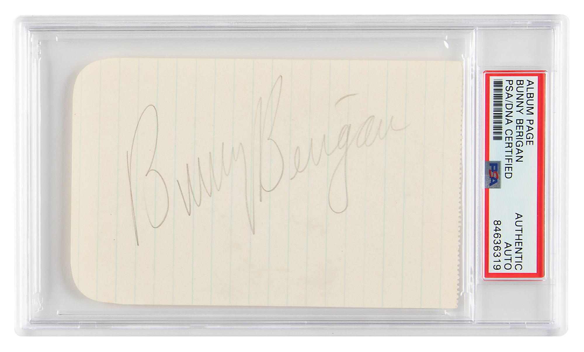 Lot #6504 Bunny Berigan Signature