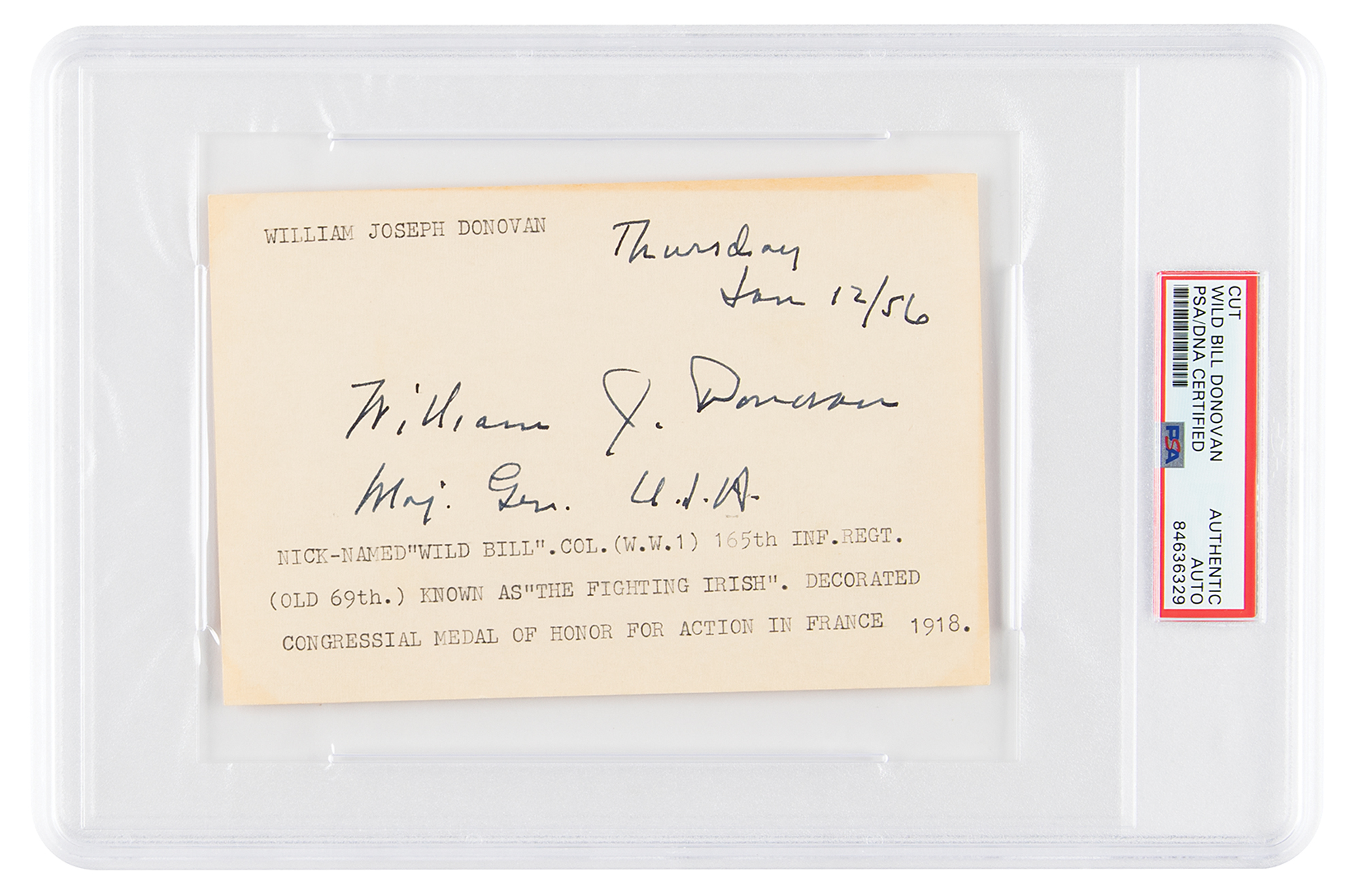 William J. 'Wild Bill' Donovan Signature | RR Auction