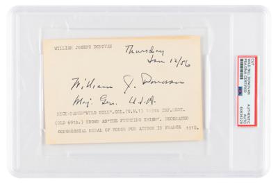 Lot #6326 William J. 'Wild Bill' Donovan Signature
