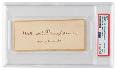 Lot #6457 Henry Wadsworth Longfellow Signature