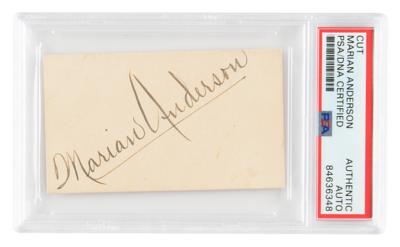Lot #6488 Marian Anderson Signature