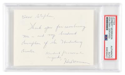 Lot #6378 Hindenburg: Herb Morrison Autograph Note Signed