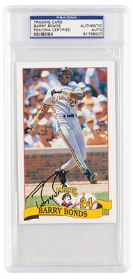 Lot #6645 Barry Bonds Signed Promo Card - Image 1