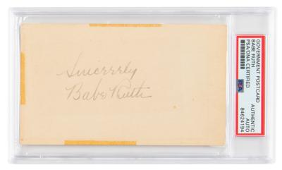 Lot #6629 Babe Ruth Signature