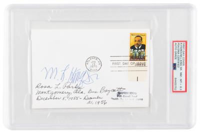 Lot #6131 Rosa Parks and Martin Luther King, Sr. Signed First Day Cover - PSA NM-MT+ 8.5