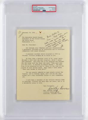 Lot #6050 Ronald Reagan Autograph Note Signed as President