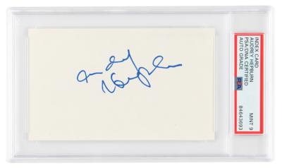 Lot #6548 Audrey Hepburn Signature - PSA MINT 9