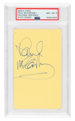 Lot #6475 Beatles: Paul McCartney Signature - PSA NM-MT 8