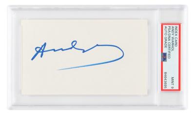 Lot #6416 Andy Warhol Signature - PSA MINT 9