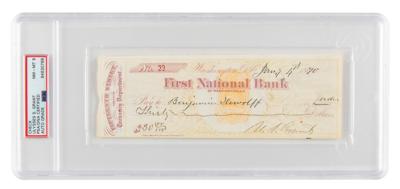 Lot #6028 U. S. Grant Signed Check as President - PSA NM-MT 8