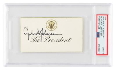 Lot #6069 Lyndon B. Johnson Signature - PSA MINT 9