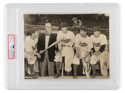 Lot #6646 Brooklyn Dodgers Signed Photograph