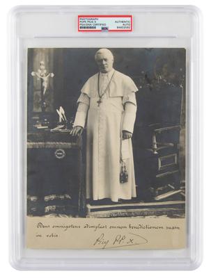 Lot #6123 Pope Pius X Signed Photograph