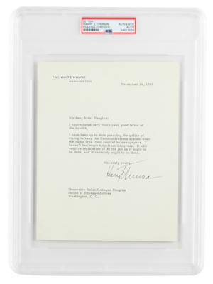 Lot #6044 Harry S. Truman Typed Letter Signed as President