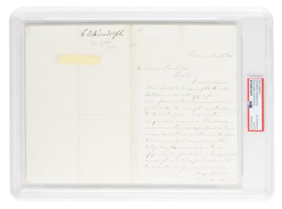 Lot #6351 George W. Randolph Autograph Letter Signed