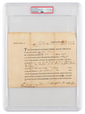 Lot #6164 William Bradford Document Signed