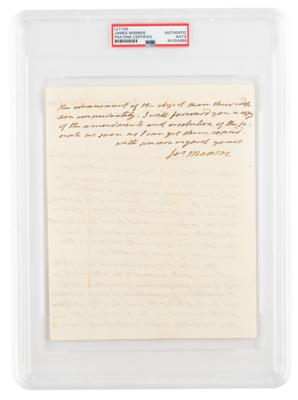 Lot #6005 James Monroe Autograph Letter Signed
