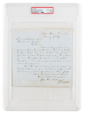 Lot #6019 Zachary Taylor Letter Signed as President-Elect
