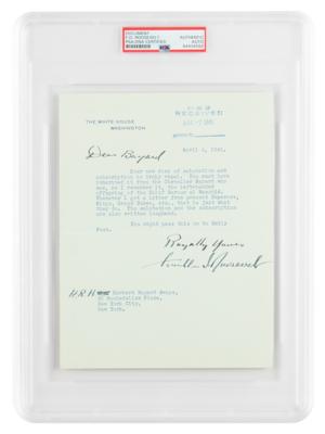 Lot #6043 Franklin D. Roosevelt Typed Letter Signed as President