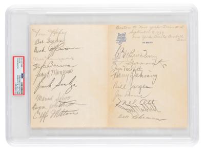 Lot #6673 Mel Ott, Carl Hubbell, Bill Terry, and 1939 NY Giants Signatures
